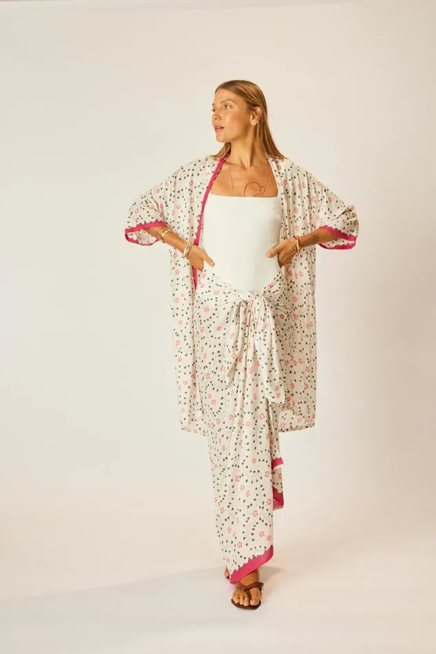 Tops Shop Natalie Martin LENNON KIMONO Pinwheel Cotton