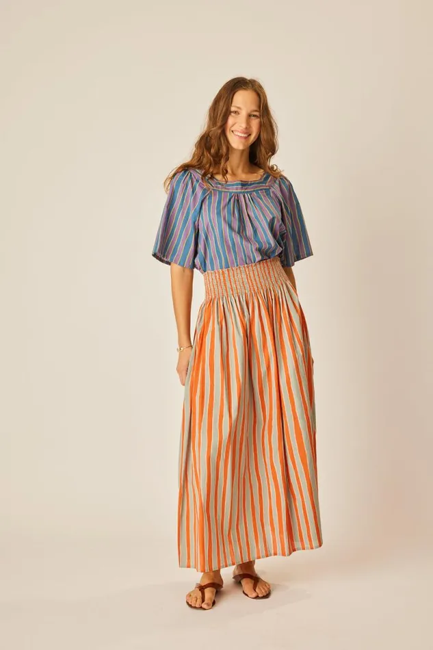 Tops Shop Natalie Martin NIKKI TOP Batik Stripe Lavender