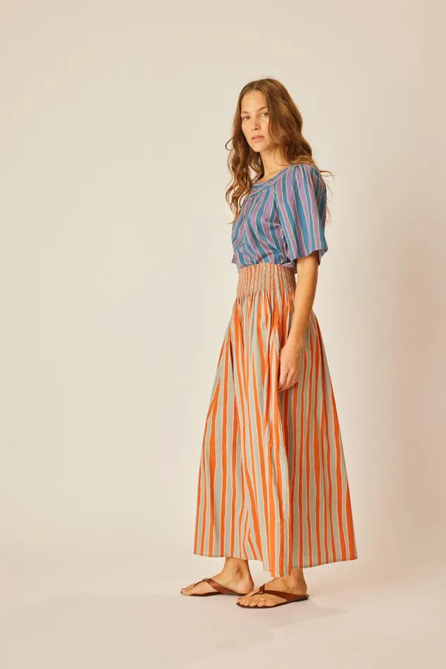 Tops Shop Natalie Martin NIKKI TOP Batik Stripe Lavender