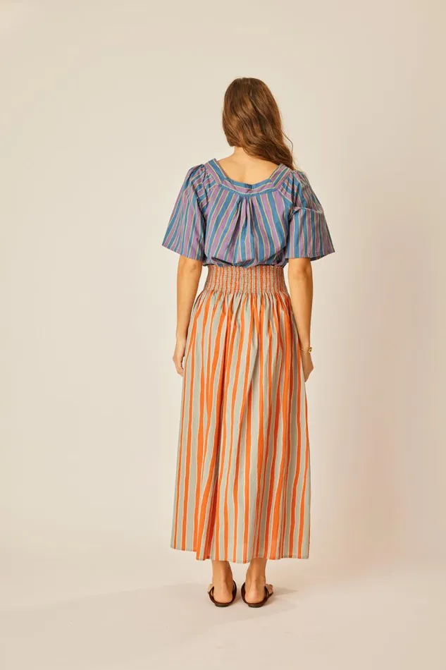Tops Shop Natalie Martin NIKKI TOP Batik Stripe Lavender
