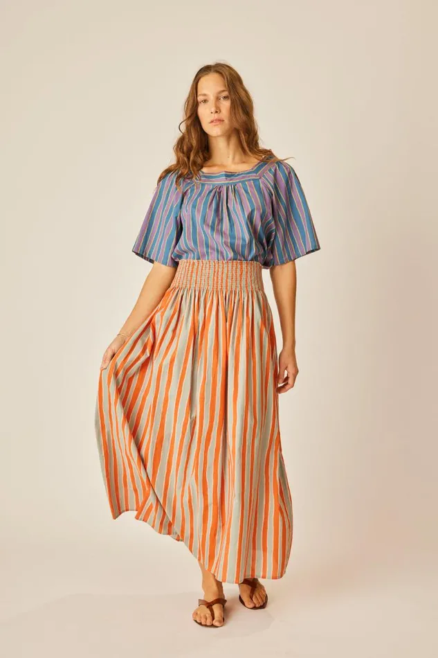 Tops Shop Natalie Martin NIKKI TOP Batik Stripe Lavender