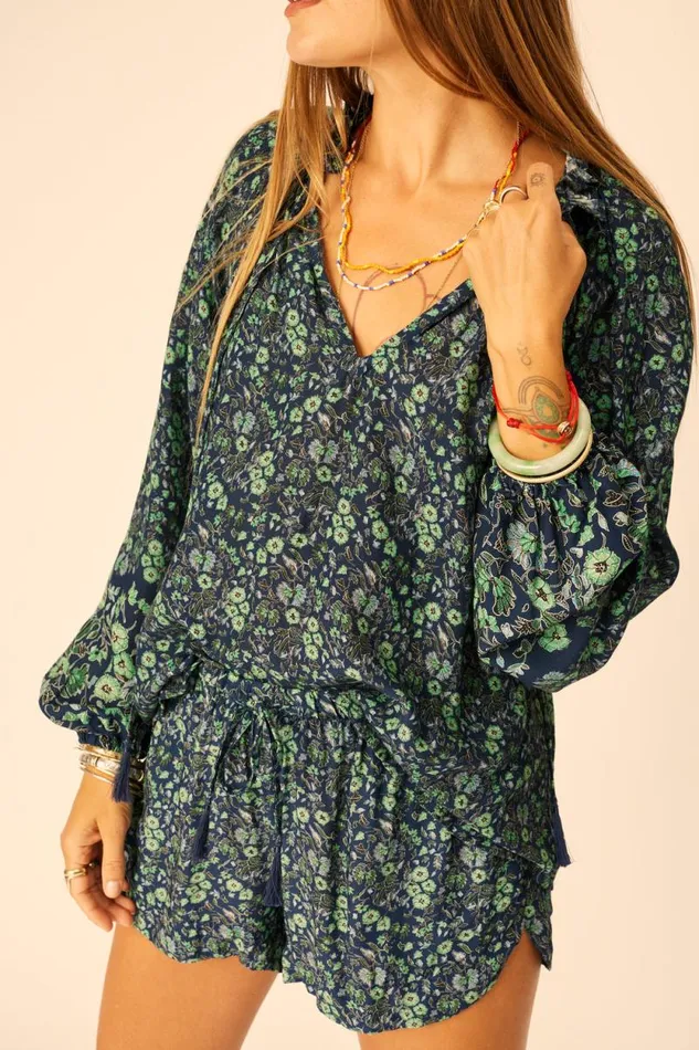 Tops Shop Natalie Martin PENNY BLOUSE Petite Fleur Marine