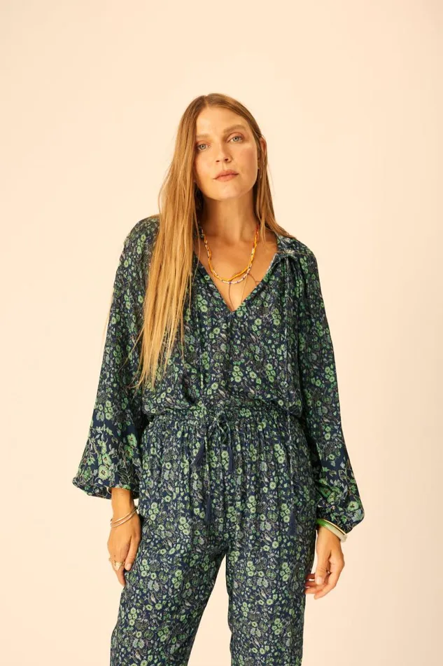 Tops Shop Natalie Martin PENNY BLOUSE Petite Fleur Marine