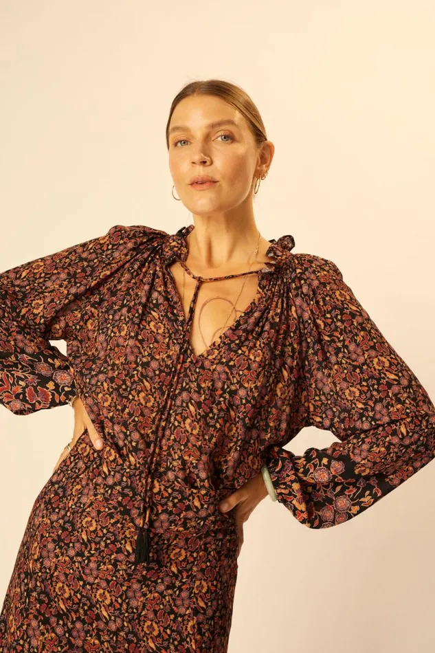 Tops Shop Natalie Martin PENNY BLOUSE Petite Fleur Noire