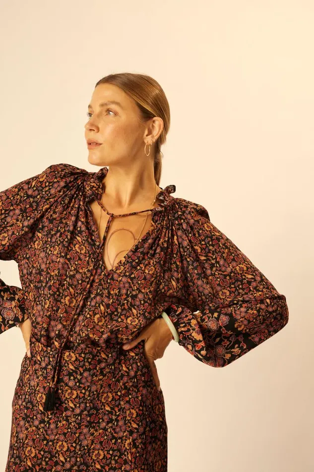 Tops Shop Natalie Martin PENNY BLOUSE Petite Fleur Noire