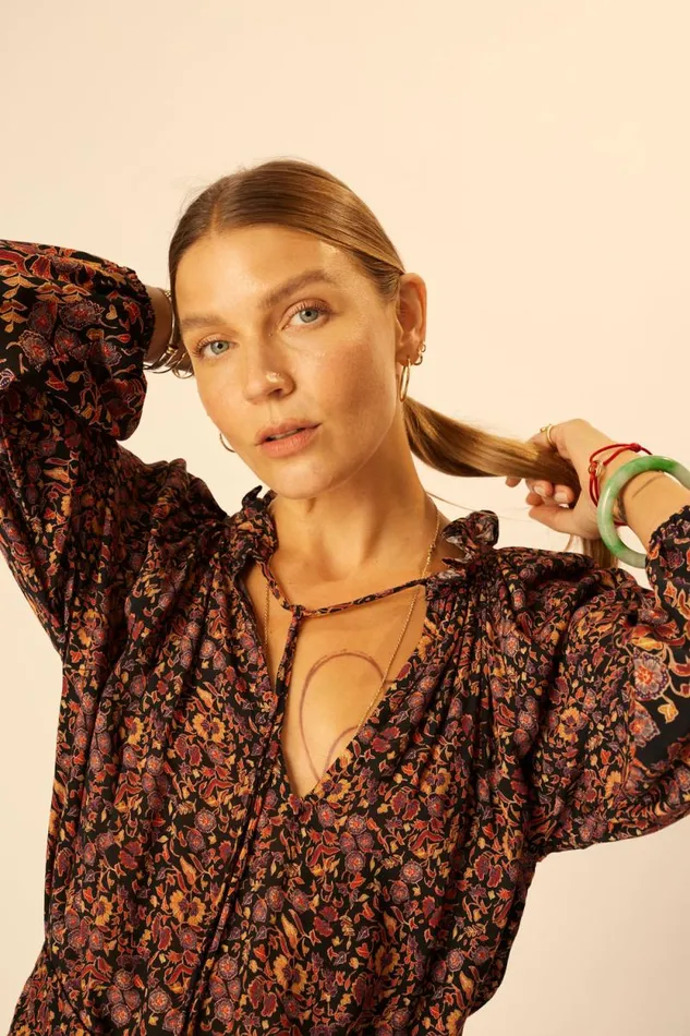 Tops Shop Natalie Martin PENNY BLOUSE Petite Fleur Noire