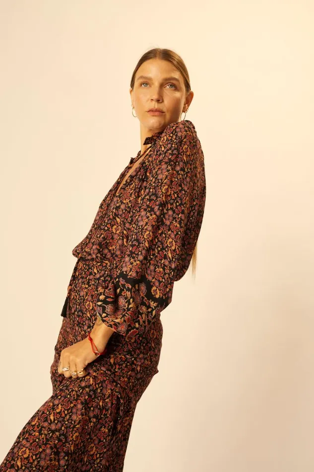 Tops Shop Natalie Martin PENNY BLOUSE Petite Fleur Noire