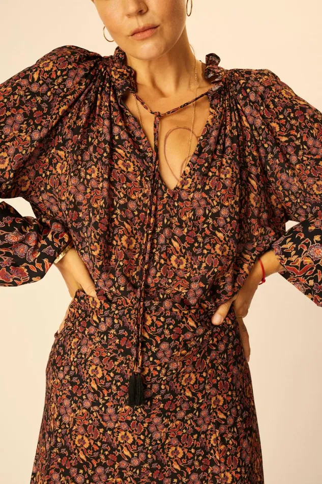 Tops Shop Natalie Martin PENNY BLOUSE Petite Fleur Noire