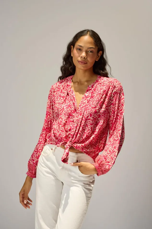 Tops Shop Natalie Martin TOLAN SHIRT Gloriosa Flamingo
