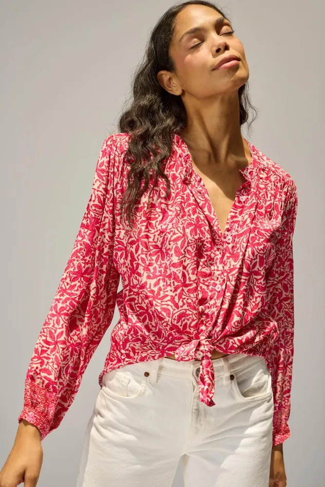 Tops Shop Natalie Martin TOLAN SHIRT Gloriosa Flamingo