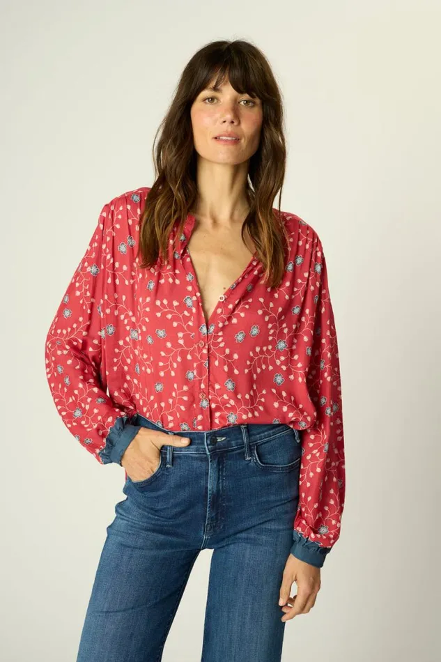Tops Shop Natalie Martin TOLAN SHIRT Pinwheel Barn Red