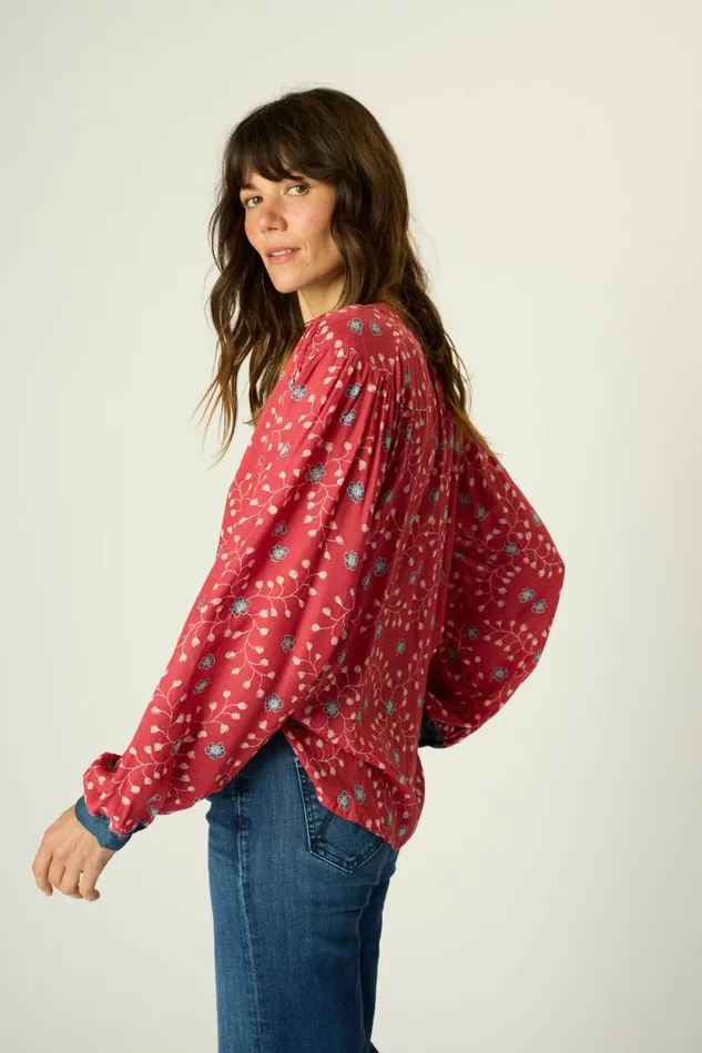 Tops Shop Natalie Martin TOLAN SHIRT Pinwheel Barn Red