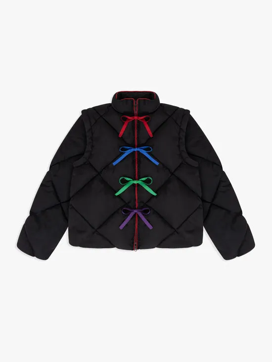 Tops Women Lisa Says Gah Lady Puffer Jacket Black Multi