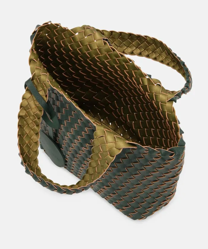 Tote Bag 8211 Beetle Dark Green Metallic Accessories Ilse Jacobsen Bags