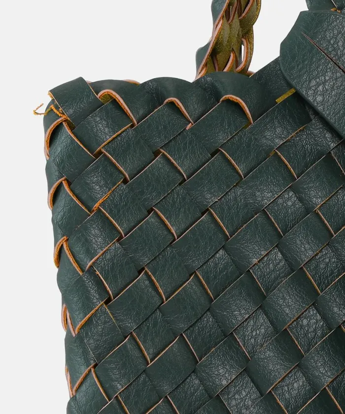 Tote Bag 8211 Beetle Dark Green Metallic Accessories Ilse Jacobsen Bags