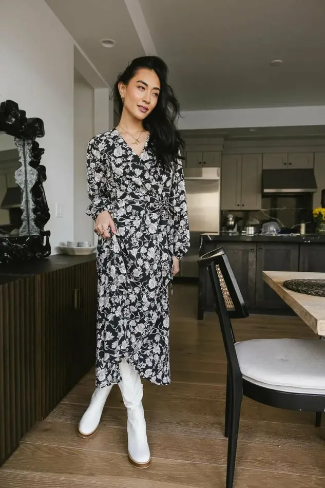 Trinity Floral Dress Black Women Bohme Dresses