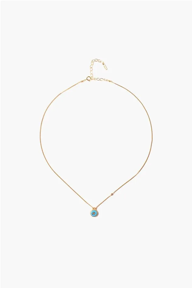 Turquoise Evil Eye Necklace With Champagne Diamond Women Chan Luu Necklaces