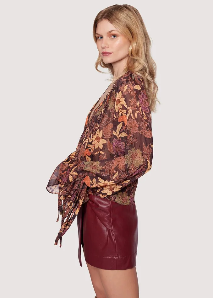 Wild Bergamot Top Burgundy Women Lost Wander Tops