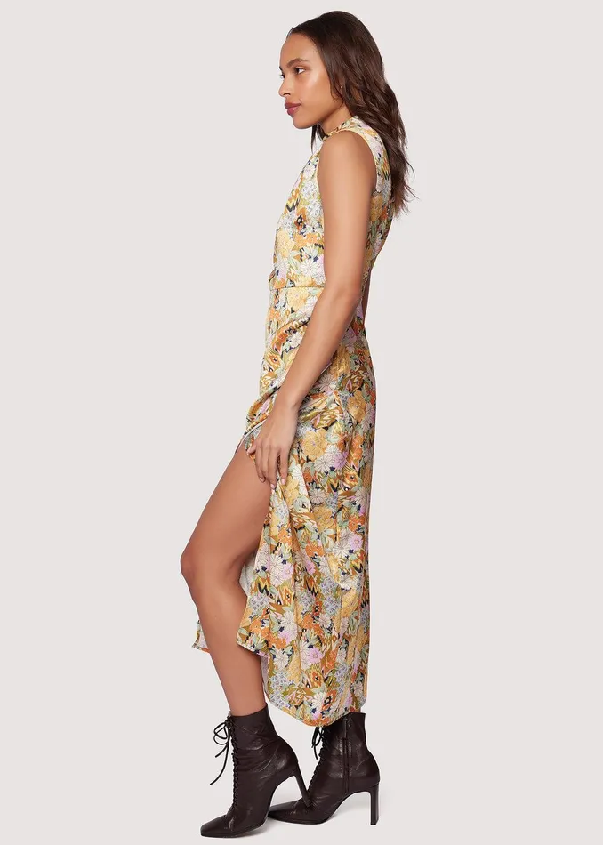 Wildflower Dusk Maxi Dress Olivemultifloral Women Lost Wander Dresses