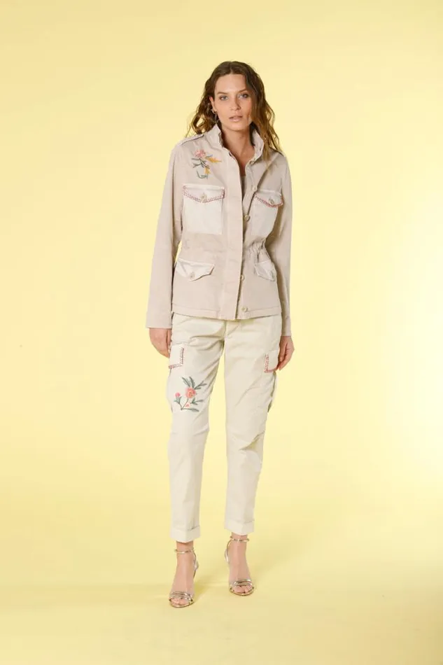 Woman Eva Field Jacket In Cotton With Embroideries Mason039s Jackets