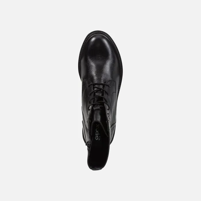 Woman Geox Ankle Boots HOARA E Combat Boots Black Woman Geox Black