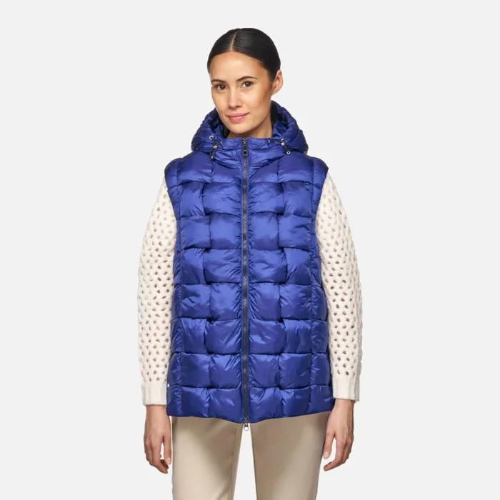 Woman Geox Jackets DIAMOND WOMAN Sodalite Blue Sleeveless Sodalite Blue