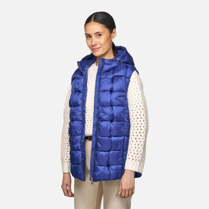 Woman Geox Jackets DIAMOND WOMAN Sodalite Blue Sleeveless Sodalite Blue