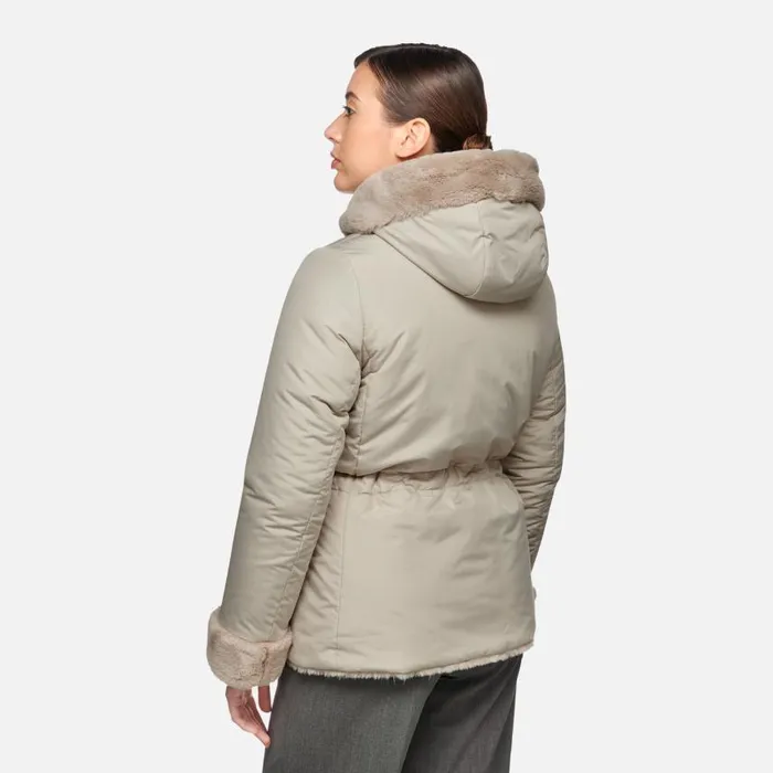 Woman Geox Jackets KAULA WOMAN StringMid String Reversible Jacket Stringmid String