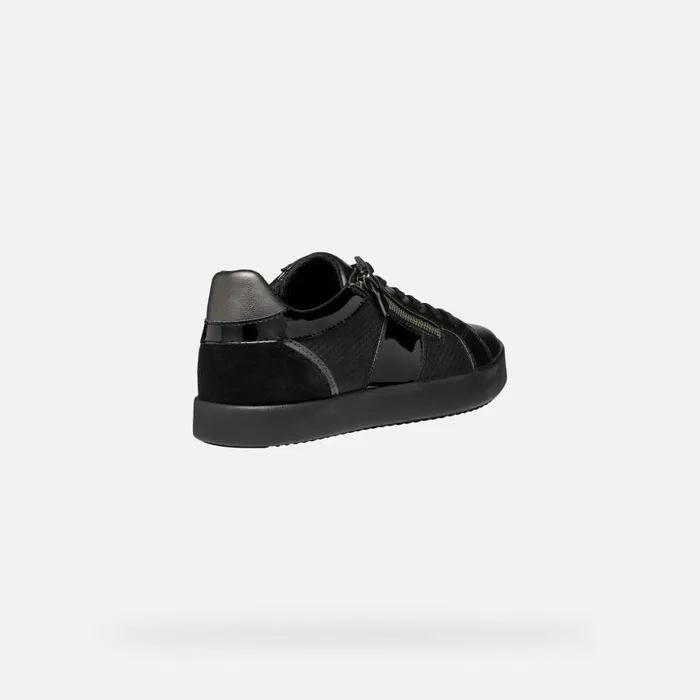 Woman Geox Sneakers BLOMIEE WOMAN Black Low Top Sneakers Black