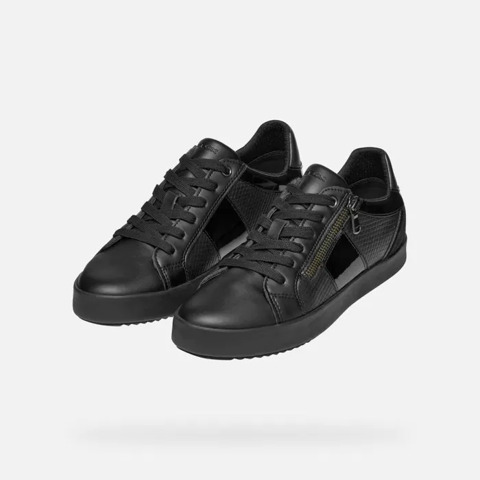 Woman Geox Sneakers BLOMIEE WOMAN Black Low Top Sneakers Black