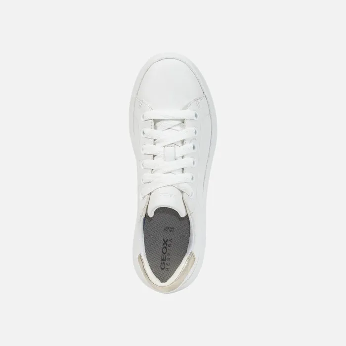 Woman Geox Sneakers SPHERICA EC41 Women039s White Low Top Sneakers Geox Whitegold