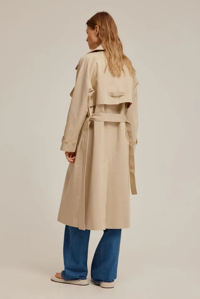 Woman Venroy Blazers and Jackets Cotton Twill Trench Coat