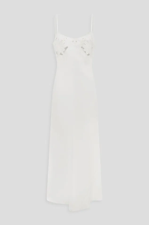 Woman Venroy Dresses Linen Embroidered Slip Dress