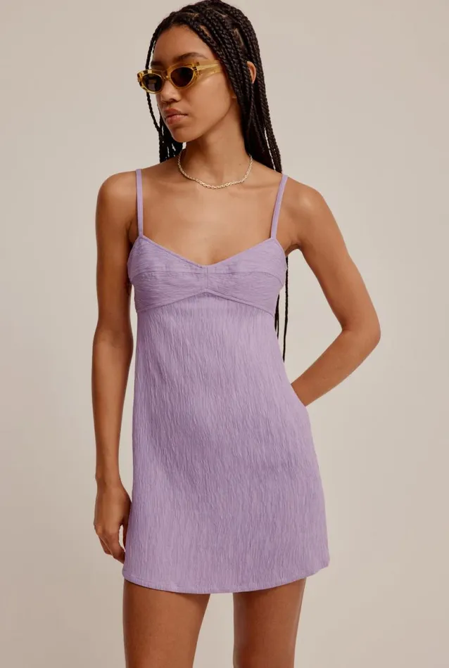 Woman Venroy Dresses Panelled Crinkle Mini Dress