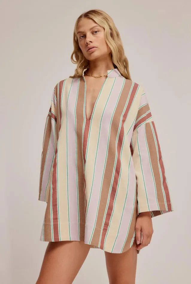 Woman Venroy Dresses Woven Stripe Tunic