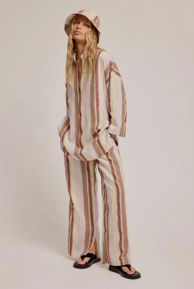 Woman Venroy Dresses Woven Stripe Tunic