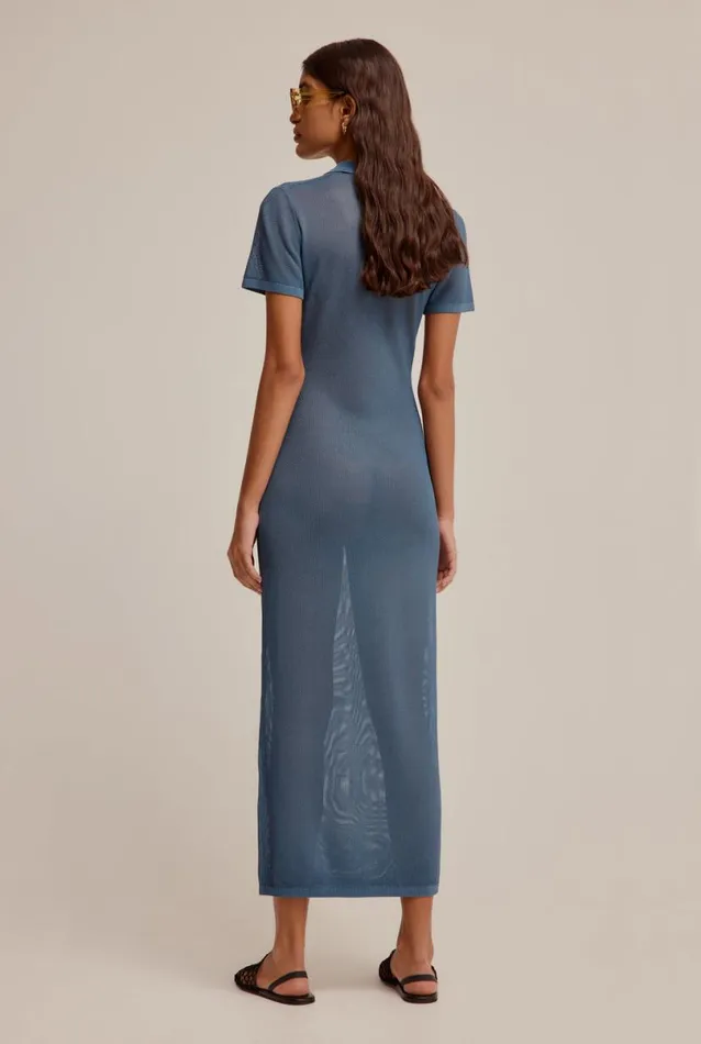 Woman Venroy Knitwear Slinky Knitted Polo Dress