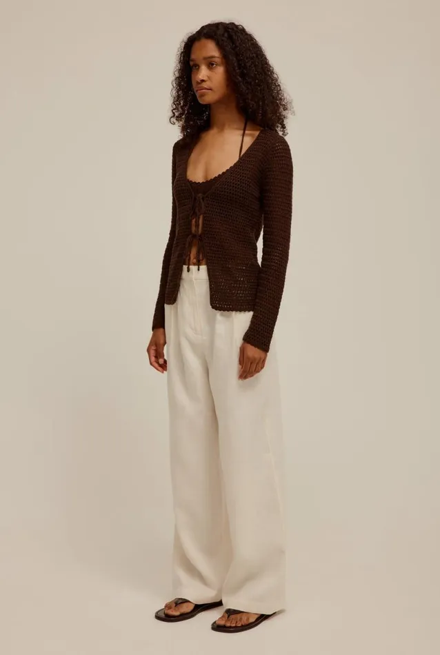 Woman Venroy Pants Fixed Waist Linen Trouser
