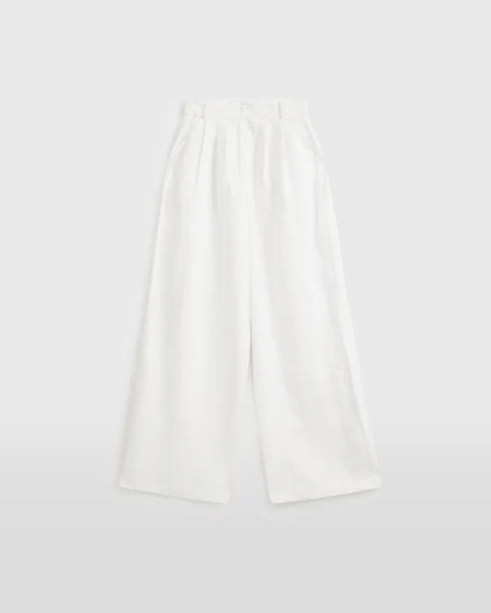 Woman Venroy Pants Fixed Waist Linen Trouser