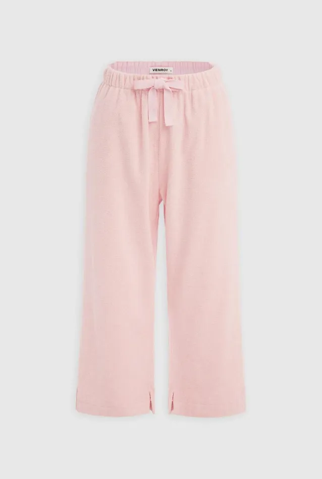 Woman Venroy Pants Woven Terry Crop Pant