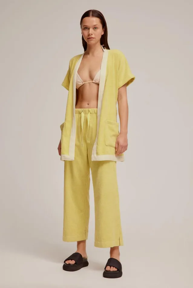 Woman Venroy Pants Woven Terry Crop Pant