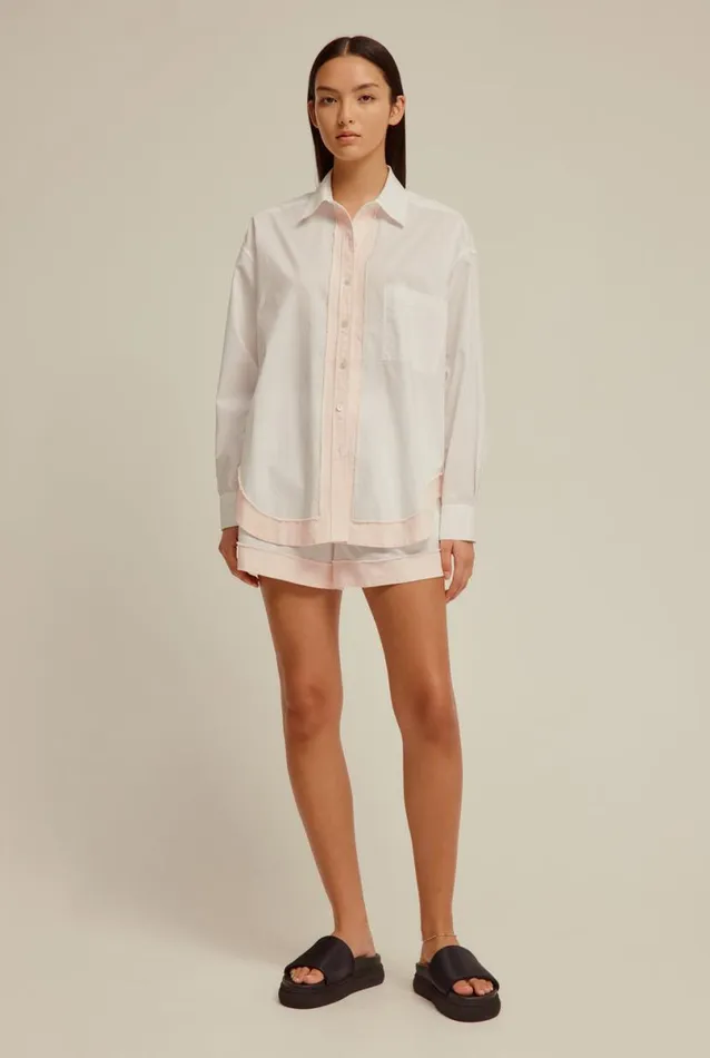 Woman Venroy Shorts Frayed Border Cotton Short