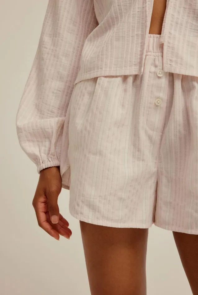 Woman Venroy Shorts Woven Stripe Boxer Short