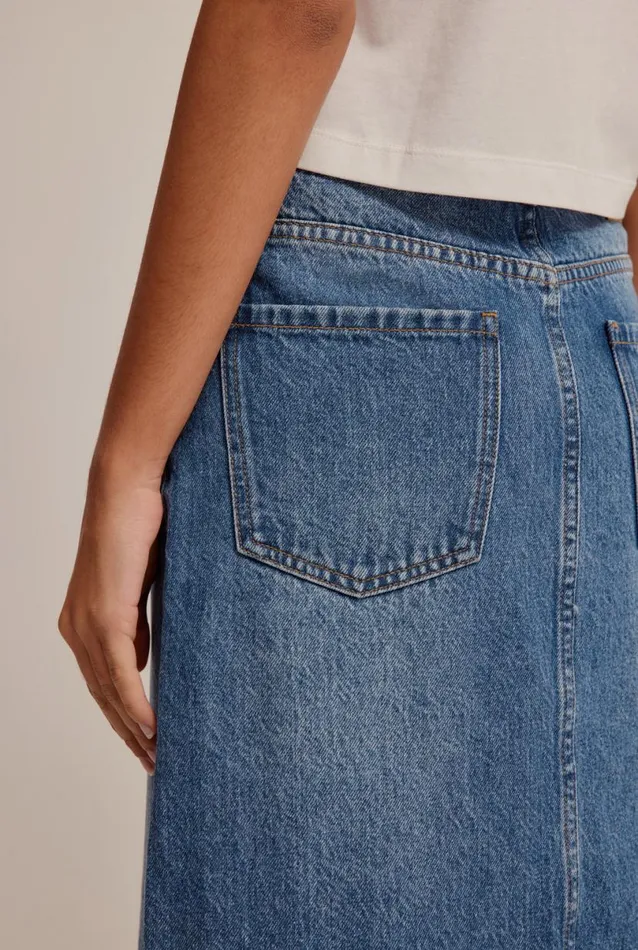 Woman Venroy Skirts Denim Midi Skirt