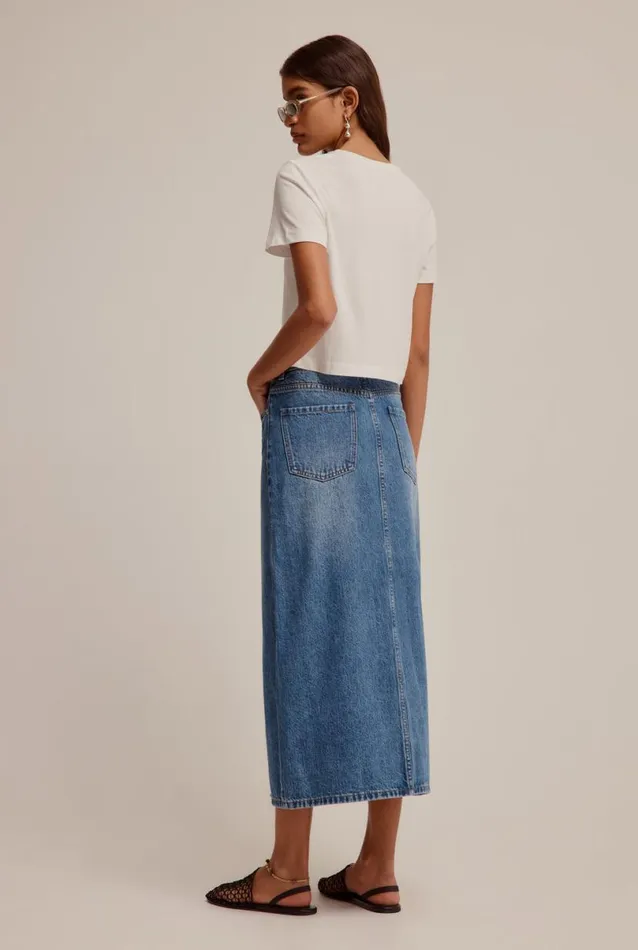 Woman Venroy Skirts Denim Midi Skirt