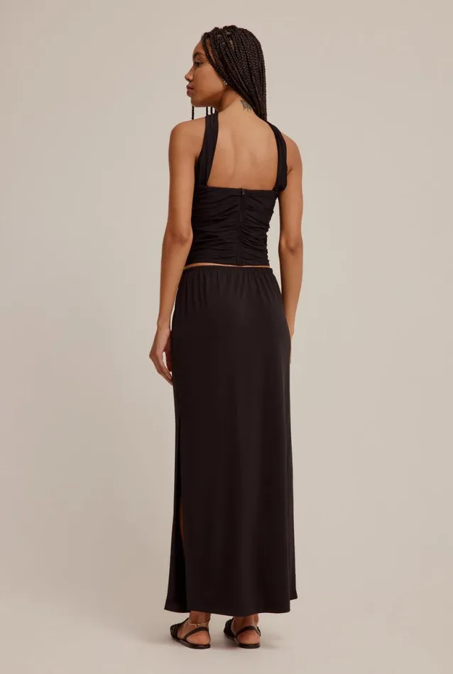Woman Venroy Skirts Side Split Jersey Skirt