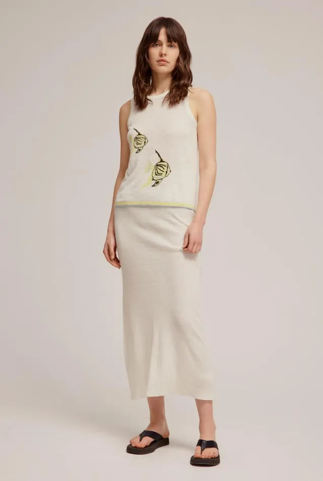 Woman Venroy TShirts and Tanks Intarsia Knitted Tank