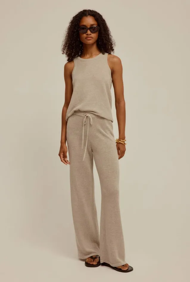 Woman Venroy TShirts and Tanks Linen Knitted Tank
