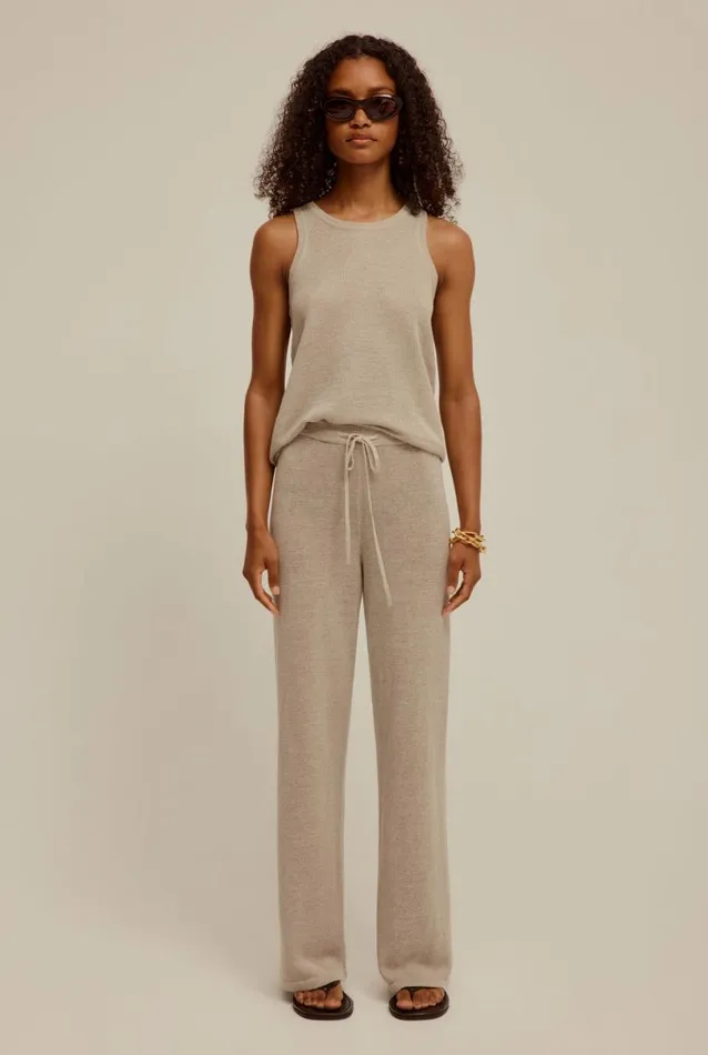 Woman Venroy TShirts and Tanks Linen Knitted Tank
