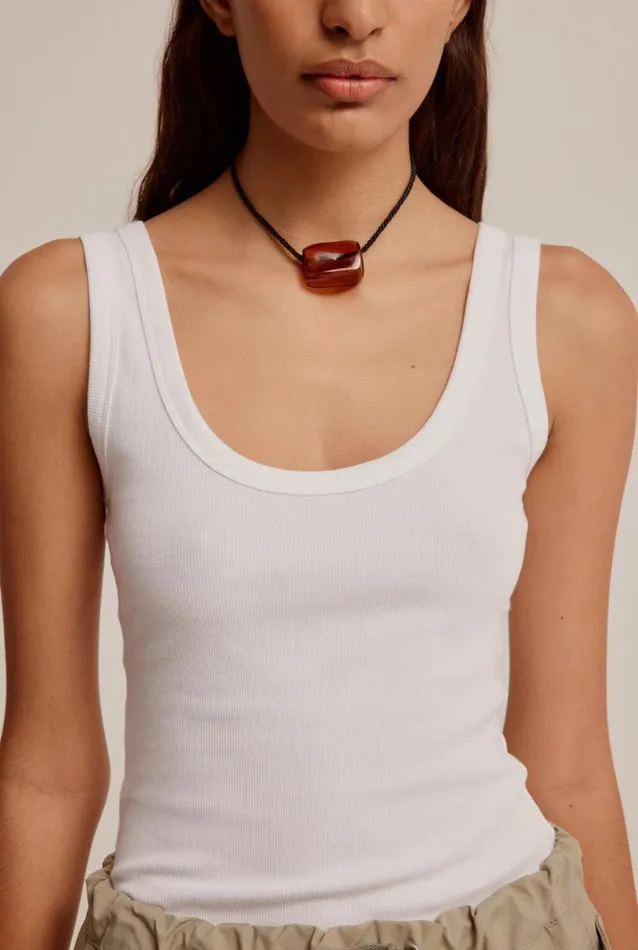 Woman Venroy TShirts and Tanks Scoop Neck Straight Hem Rib Tank